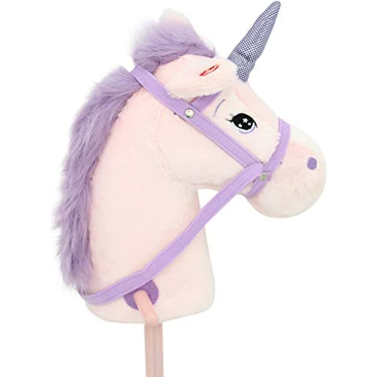 Sweety Toys 10547 Einhorn Steckenpferd Pink Rosa mit Funktion Gewieher und Galoppgeräusch – Bild 4