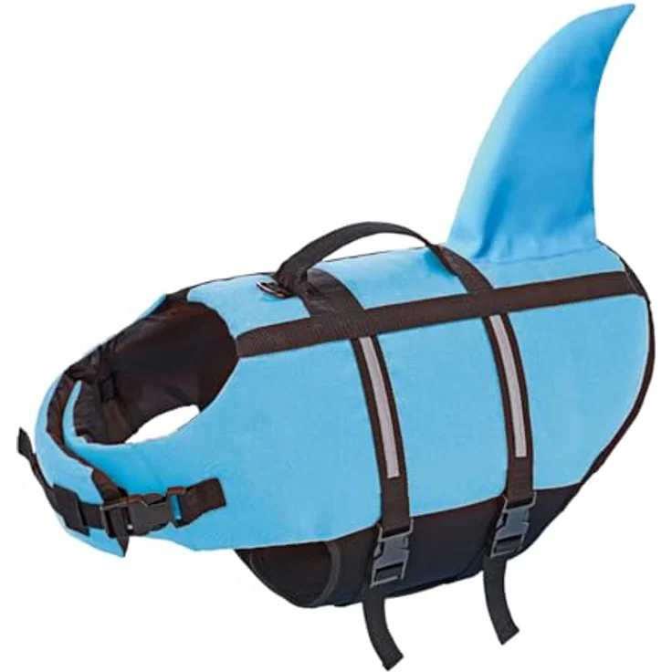 Nobby Schwimmweste Hunde Schwimmweste Sharki hellblau, Sicherheit und Spaß im Wasser – Bild 1