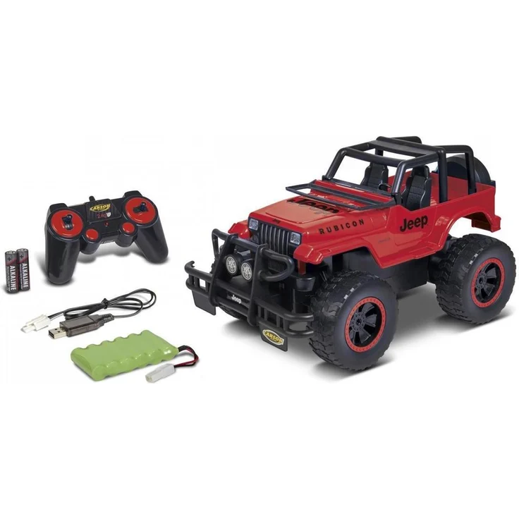 Carson RC Car,1:12 Jeep Wrangler 2.4G 100% RTR rot mit schlagfester Karosserie und geländegängigen Reifen – Bild 1