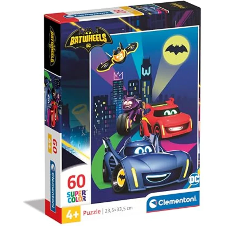 Clementoni Batwheels Kinder Puzzle 60 Maxi Teile, 33,5 x 23,5 cm, Geschicklichkeitsspiel für Kinder ab 4 Jahren, umweltfreundlich – Bild 1