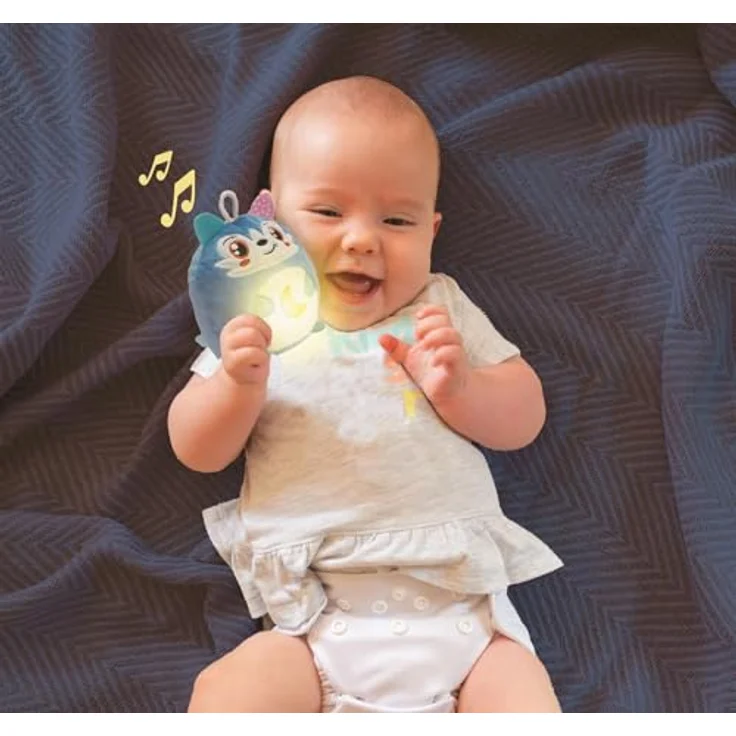 Clementoni Baby for You Twinkle Twinkle Little Wolf, Nachtlicht mit beruhigenden Geräuschen, ab 0 Monaten, Plüschwolf mit warmem Licht und Melodien, support für ruhigen Schlaf, Modell 17554 – Bild 4