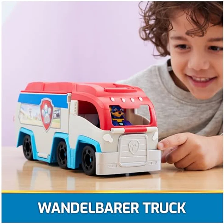 Spin Master Paw Patrol Pup Squad Patroller, Spielzeug-Transporter mit Chase-Fahrzeug und Fahrzeugabschussrampe, 25 cm lang – Bild 2