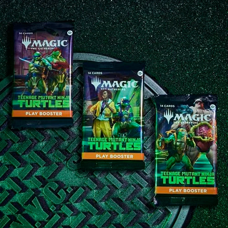 Magic: The Gathering Teenage Mutant Ninja Turtles Bundle, 9 Play-Booster und exklusive Foilkarte mit alternativer Illustration, englische Version – Bild 5