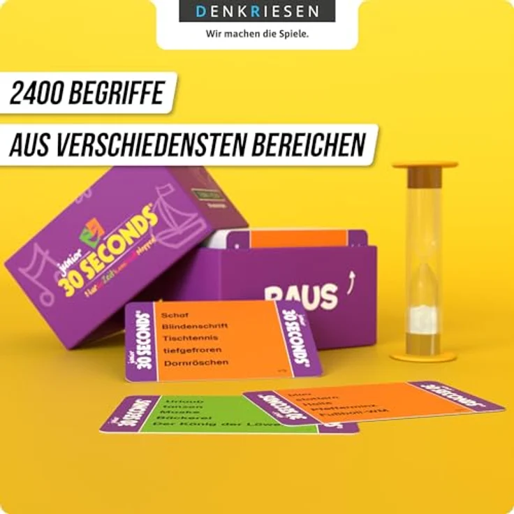 DENKRIESEN – 30 Seconds® Junior, Partyspiel für Kinder und Familie ab 7 Jahren, 2400 Begriffe, 3+ Spieler, Familienspiel für große Gruppen – Bild 5