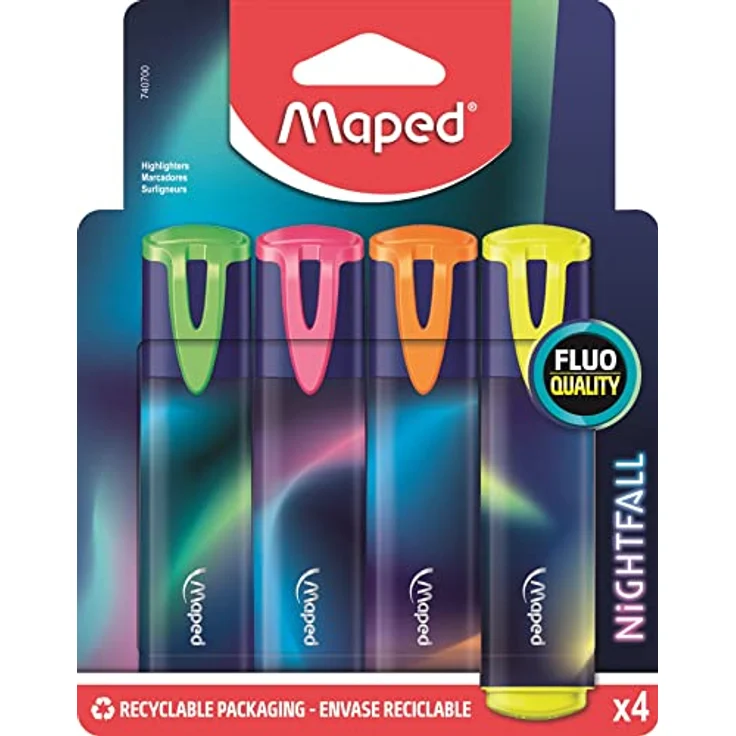 Maped - Textmarker, Markierstift NIGHTFALL - x4 Marker – Bild 1