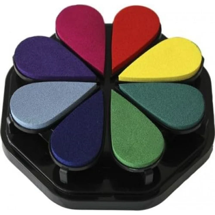 artoz Stempelkissen standard, 8 Farben, 2,0 x 3,5 cm, einzeln entnehmbar im Kunststoffgehäuse – Bild 2