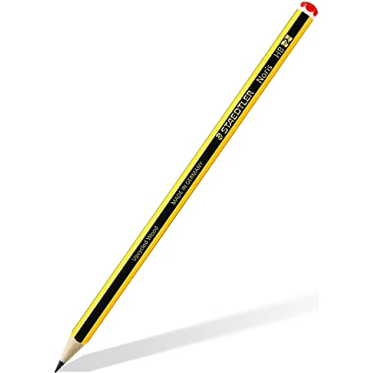 STAEDTLER Bleistift Noris 120, Upcycled Wood, Rutschfeste Soft-Oberfläche, Made in Germany, 100 Stück im Stiftspender, HB, 120HBCA1 P – Bild 3