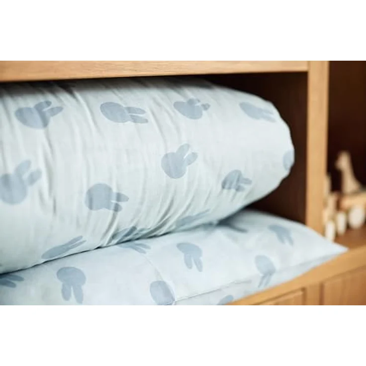 Jollein Kinderbettwäsche - Miffy Shadow, Sea Green - 100x140cm - 100% Baumwolle - Oeko-TEX Zertifiziert - Babybettwäsche mit Kissenbezug - Bettwäsche Set – Bild 3