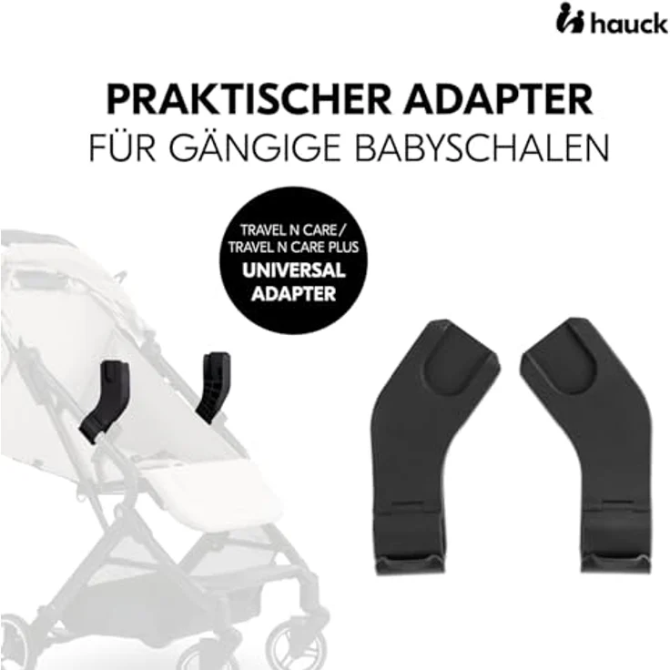 Hauck Babyschalen Adapter für Travel N Care - Schwarz, kompatibel mit Cybex, Kiddy, Joie, Kinderkraft und Maxi-Cosi, einfach zu montieren – Bild 2