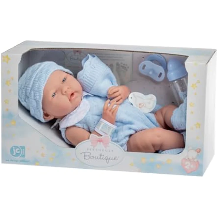 JC TOYS - „Newborn“-Babypuppe, blau (18054) – Bild 8
