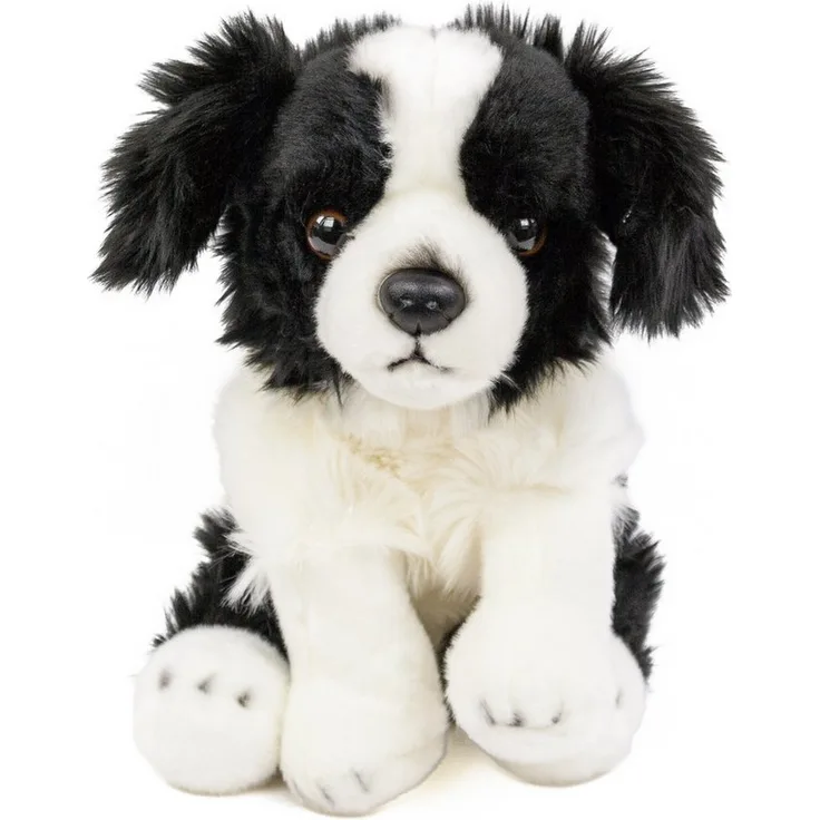 Teddys Rothenburg Kuscheltier Hund Border Collie 30 cm sitzend schwarz/weiß Plüschhund - Preisvergleich