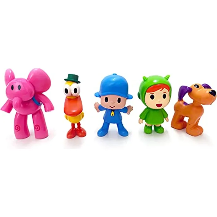 Comansi Pocoyo Collection Set, 5 handbemalte Sammelfiguren: Pocoyo, Elly, Ente, Loula, Nina, offizielle Lizenzprodukte