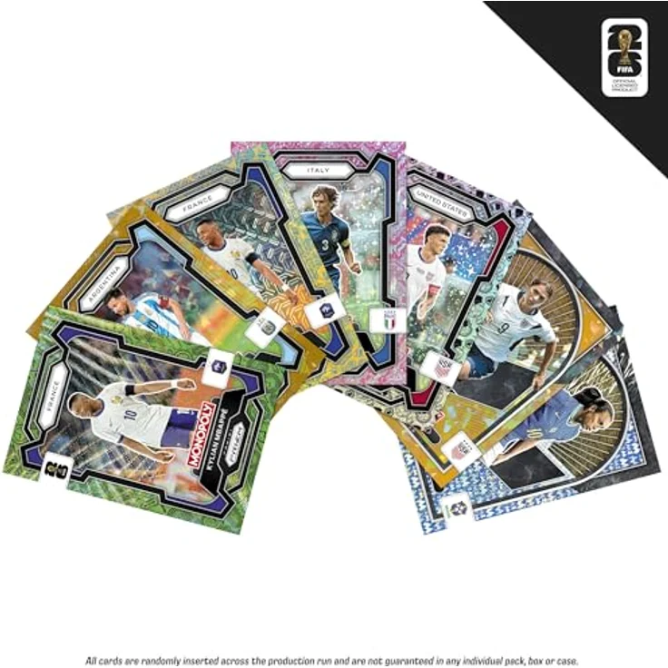 Monopoly Panini Prizm: FIFA World Cup Trading Cards Booster Box, 24 Sammelkarten mit aktuellen Stars und Legenden, Geschenke für Fußballfans – Bild 4
