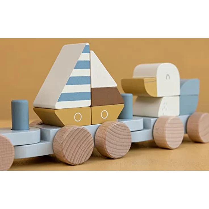 Little Dutch Eisenbahn mit Steck-Formen Sailors Bay FSC Beige – Bild 4