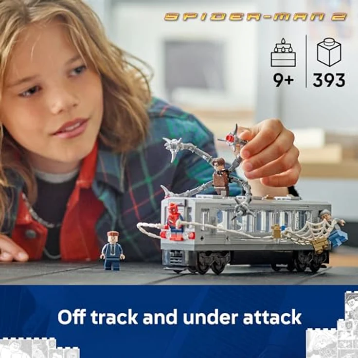 LEGO ǀ Marvel Spider-Man vs. Doc Ock: Showdown in der U-Bahn - Kreatives Spielzeug mit Minifiguren, U-Bahn Zugmodell für Jungen und Mädchen ab 9 Jahren - 76321 – Bild 5