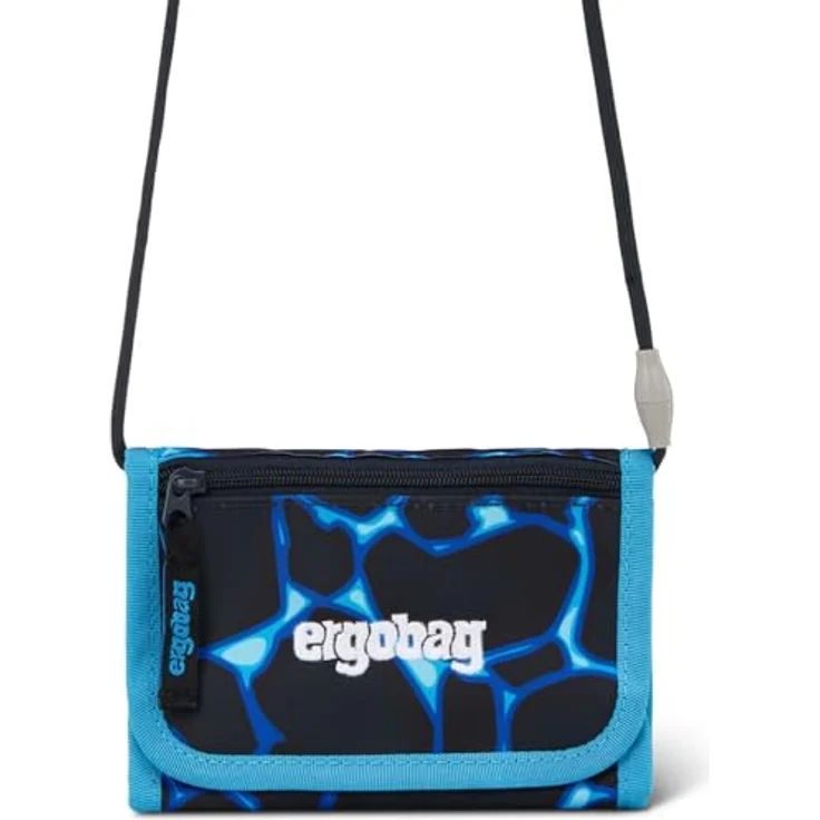 ergobag Brustbeutel Geldbeutel, Mini Portemonnaie mit Kleingeldfach, Sichtfenster, verstellbare Umhängeschlaufe, 100% recycelte Materialien – Bild 1