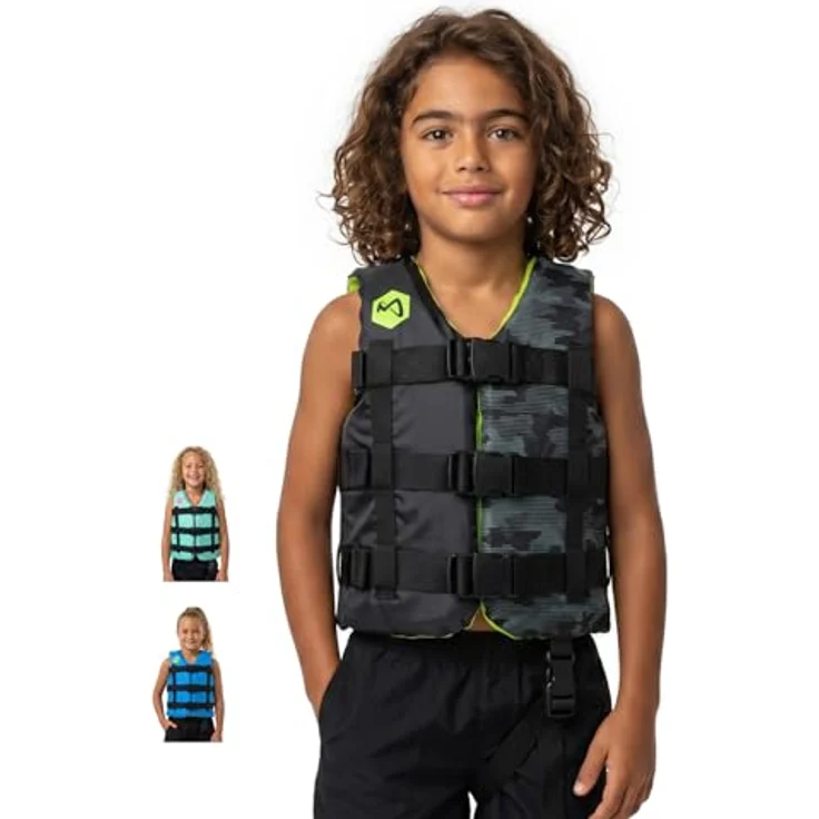 MESLE Schwimmweste Kinder H210 Junior, 50N Auftriebsweste mit Schrittgurt für 25-40 kg, prallschutz, geeignet für SUP und Kajak, 6-10 Jahre – Bild 1