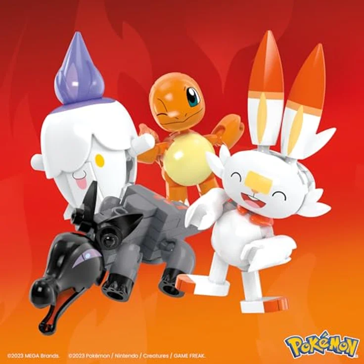 Pokémon MEGA 4 Feuer-Typ Set, Klemmbausteine mit 105 Teilen, für Kinder ab 6 Jahren – Bild 3