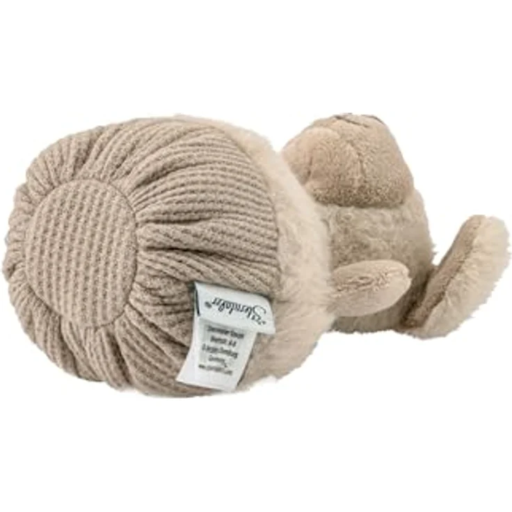 Sterntaler Knuddelsäckchen Hund Lucky, Kuscheltier mit Rassel aus weichem Flausch und Pikee für Baby und Kinder, graubeige – Bild 4