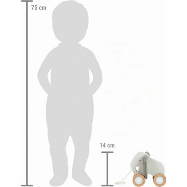 Small Foot - Holz-Elefant mit knisternden Ohren, Schiebe- & Ziehspielzeug für Babys – Bild 9