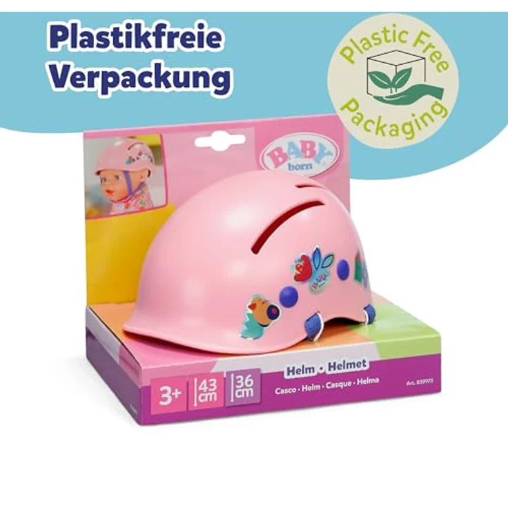BABY Born Puppenhelm mit bunten Motiven, 43cm Zubehör für realistische Rollenspiele – Bild 9