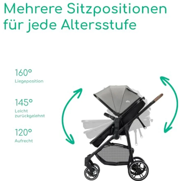 Bebeconfort Haze Trio Lux, 3-in-1 Kinderwagen Set mit i-Size Kindersitz, 2-in-1 Sitzeinheit, kompakt klappbar, Tinted Grey – Bild 5