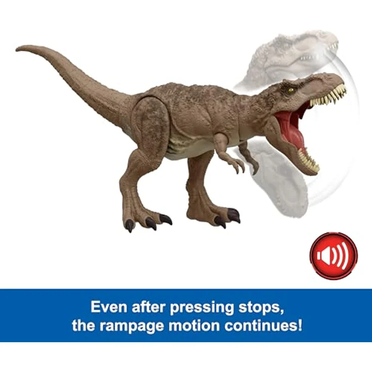 Mattel Jurassic World Tyrannosaurus Action-Figur HXF53, Rampage-Angriff mit Beiß-Action und Geräuschen, für den Kampf entwickelt – Bild 5