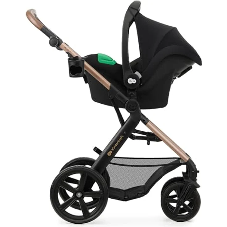 Kinderkraft MOOV 2, 4-in-1 Kombi-Kinderwagen-Set mit wendbarem Sitz & Wanne, Babyschale MINK PRO i-Size, Isofix-Base, Wickeltasche & Zubehör - Sand Beige, inklusive Gratis Mobilitätsgarantie – Bild 20