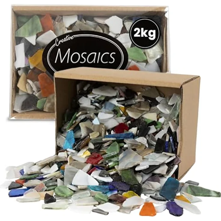 Mosaik Mischpackung in versch. Farben und Formen, 8 - 20. (8,00 € pro 1 kg) – Bild 2