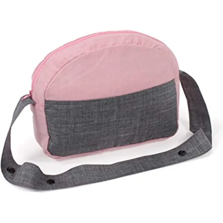 Bayer Chic 2000 853-15 Bayer Chic 2000-Wickeltasche für Puppen, Puppenwickeltasche, Puppenzubehör, Puppentasche, Melange grau-rosa