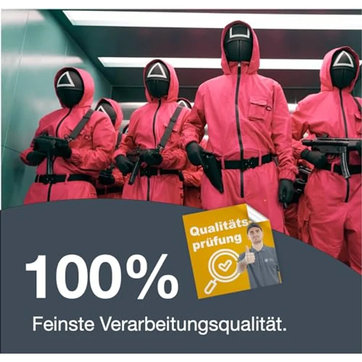 Kostümheld® The Game squid Maske Dreieck - + 1x Spielkarte für Halloween, Fasching & Karneval als Kostüm für Herren & Damen (Farbauswahl) – Bild 5