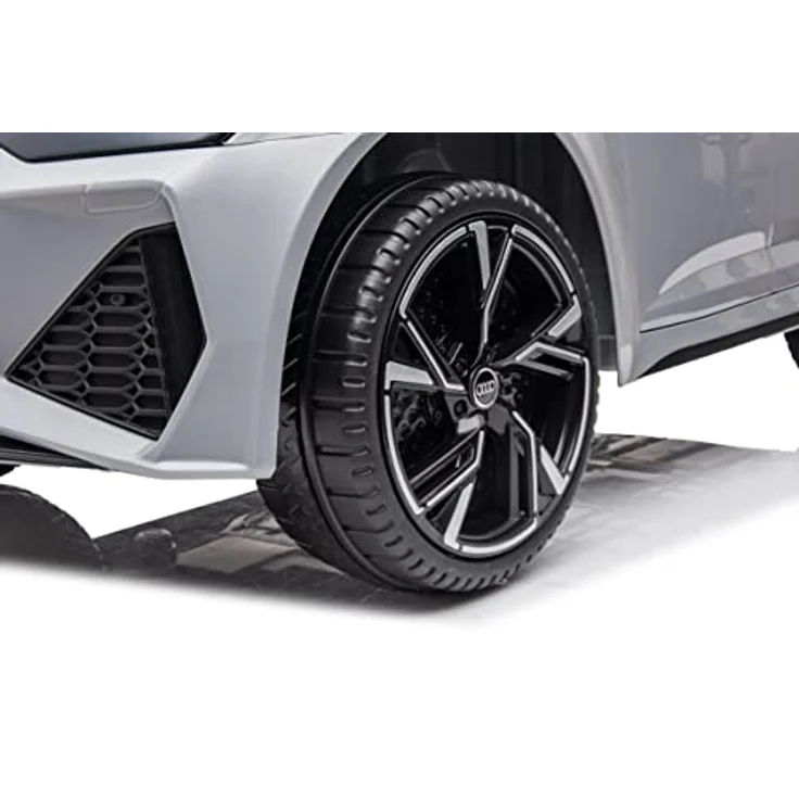 FINOOS Kinder Elektroauto AUDI RS6, 2x 12V Motoren, Fernbedienung, USB, SD, Aux, Mp3, Grau – Bild 7