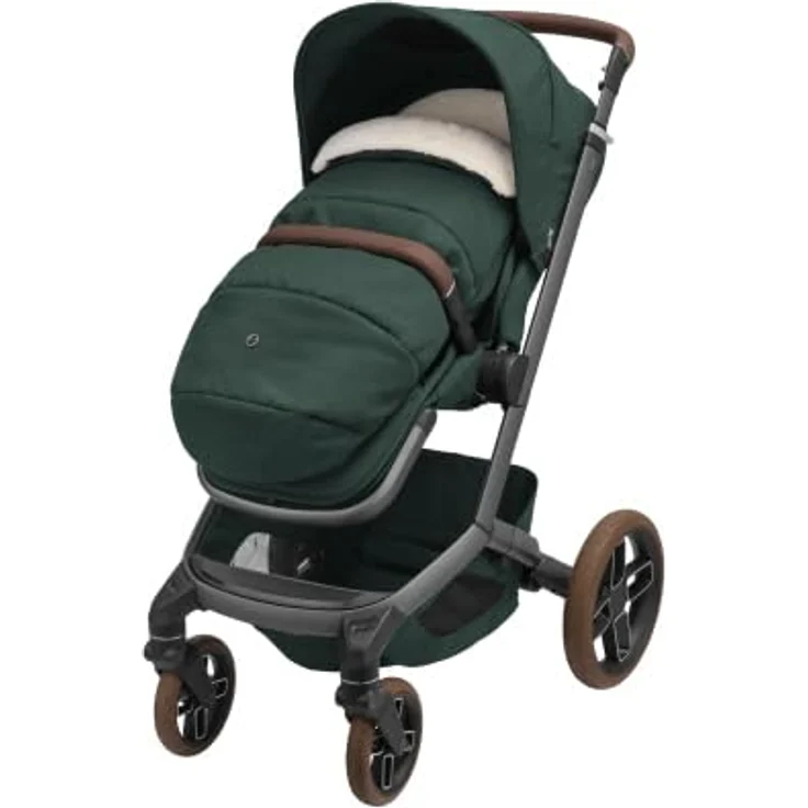 Maxi-Cosi 2in1 Fußsack für Kinderwagen & Buggys, kuscheliges Teddy-Fleece, wasserabweisend, Twillic Green – Bild 5
