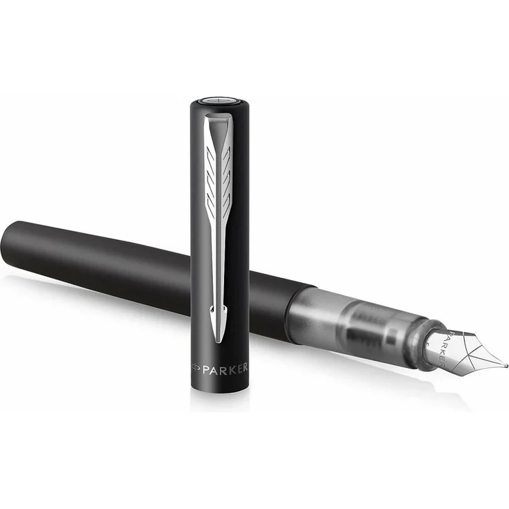 Parker Füllfederhalter Füller Vector XL Metallic black M-Feder - Stilvolles Design, Quink-Tinte, ergonomische Form – Bild 1