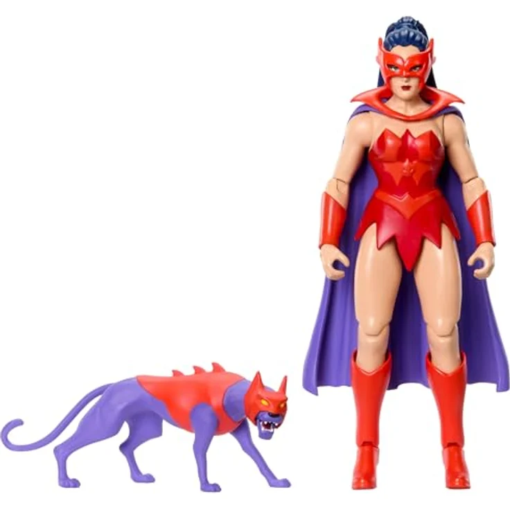 Masters of the Universe Origins Actionfigur Catra, 14 cm groß, detailreiches Design mit Katzen-Zubehörteil, JBM84 – Bild 1