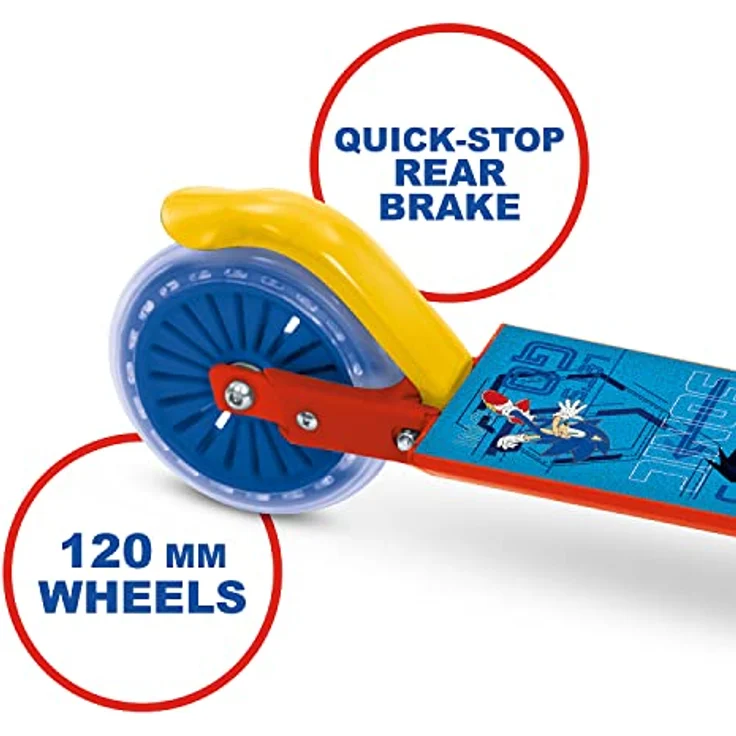 Mondo Toys - Aluminiumroller SONIC für Jungen / Mädchen - verstellbarer Lenker - 2 Räder - 28708, blau – Bild 5