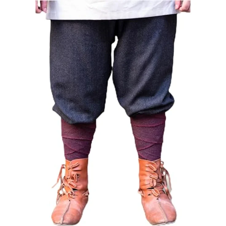 Burgschneider Rushose Ivar Fischgrät - Schwarz Grau (L, Unisex, Wolle) - Historisch Early Medieval Rus – Bild 1