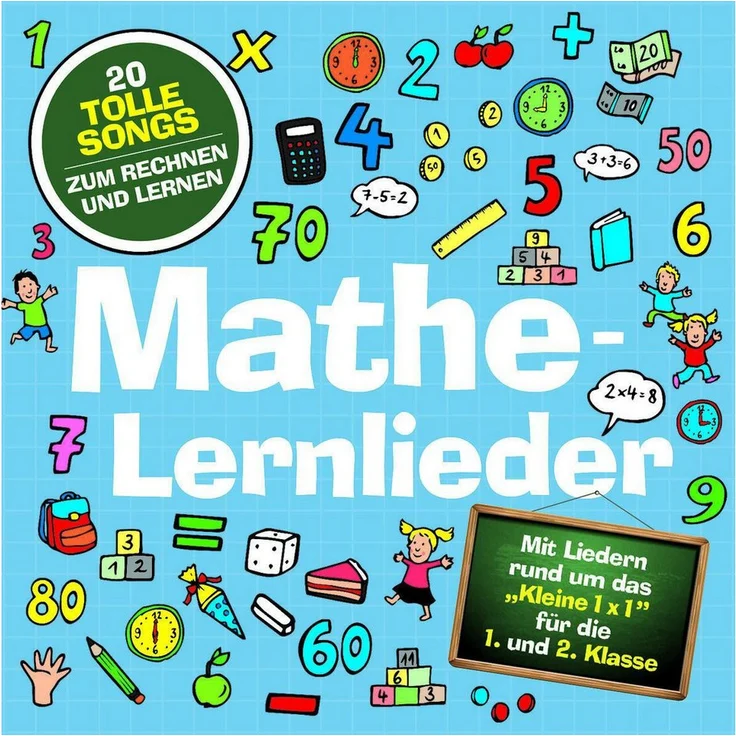 Universal Music GmbH Hörspiel Mathe-Lernlieder, Kinder-CD mit 20 abwechslungsreichen Liedern zur spielerischen Mathematikförderung – Bild 1