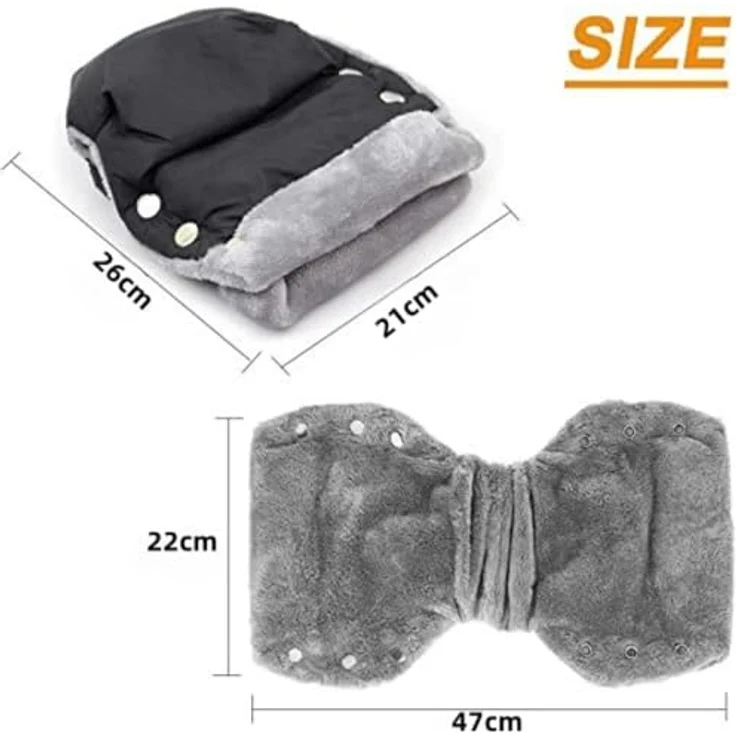 Alihoo Kinderwagen Handwärmer, 1 Paar Kinderwagen Handmuff Warme Handschuhe für Eltern Betreuer Kutsche Handmuffs Kinderwagen,Buggy - Preisvergleich – Bild 5