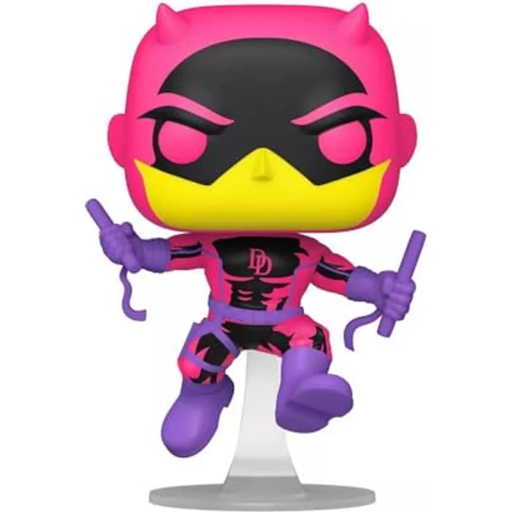 Funko Daredevil Pop! Vinyl Wackelkopf Figur, Marvel, leuchtet im Schwarzlicht, 9,5 cm, 77545 – Bild 3