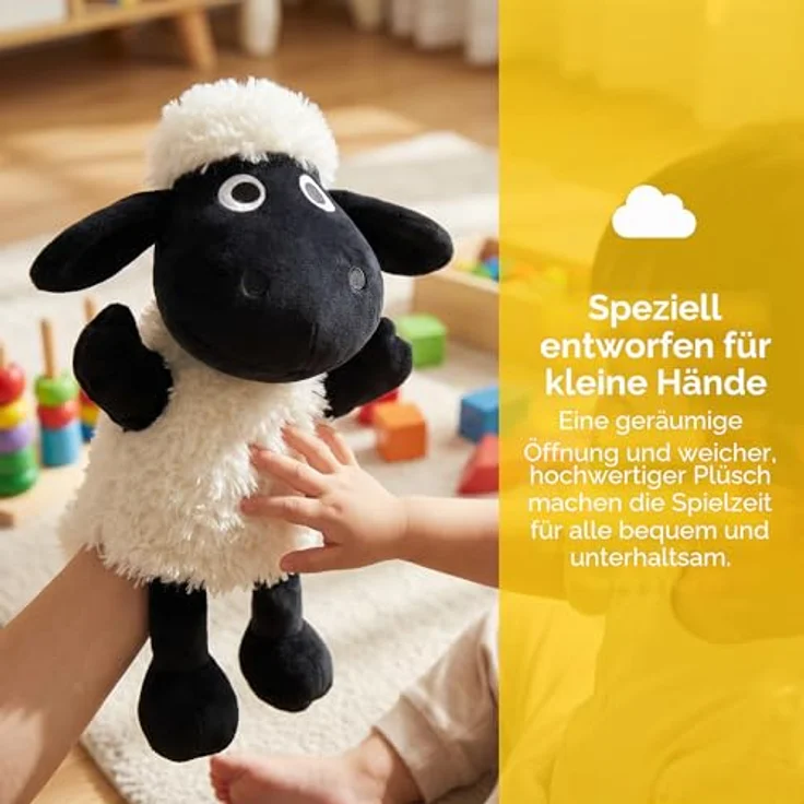 LOMTRATS Tier-Handpuppen Set, 4-teilig inklusive Wolf, Tiger, Löwe, Affe, perfekt für Geschichtenerzählen und Vorschule, ca. 30 cm groß, aus PP-Baumwolle – Bild 5
