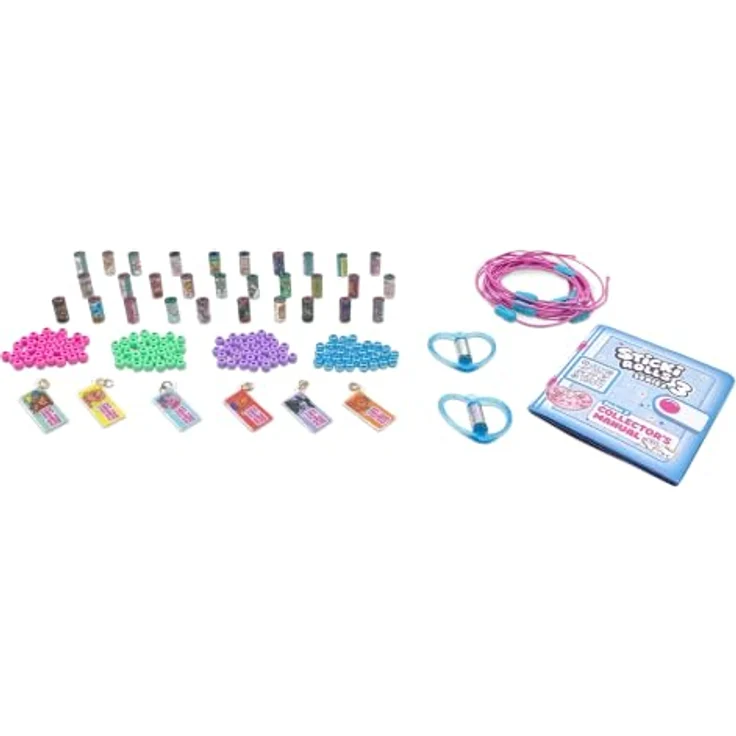 Merkloos Sticki Rolls Sticki Station, Bastelset mit 144 bunten Perlen, 12 Mystery-Rolls und 320 Serie 3 Stickern – Bild 4