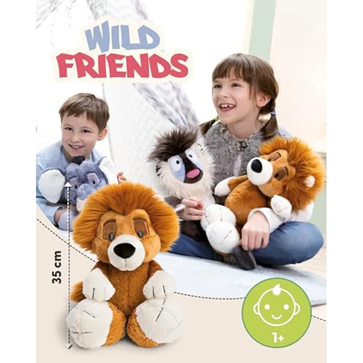 NICI Kuscheltier Löwe King Kimari, 35cm, braun, weicher Plüschkörper mit recyceltem Material, ideal zum Kuscheln und Spielen, tolles Geschenk für Kinder & Erwachsene – Bild 3