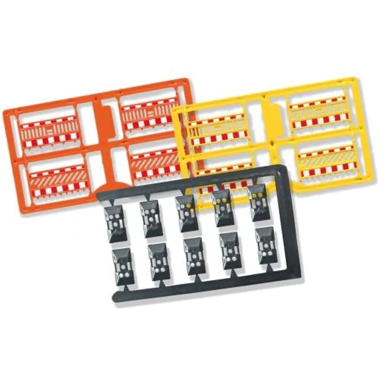Busch 1108 H0 Schrankenzaun, Modellbau Zubehör in gelb/orange, 1 Stück
