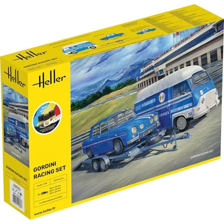 Heller 52328 Starter KIT Gordini Racing Set 1/24, Modellbausatz für Modellfahrzeuge