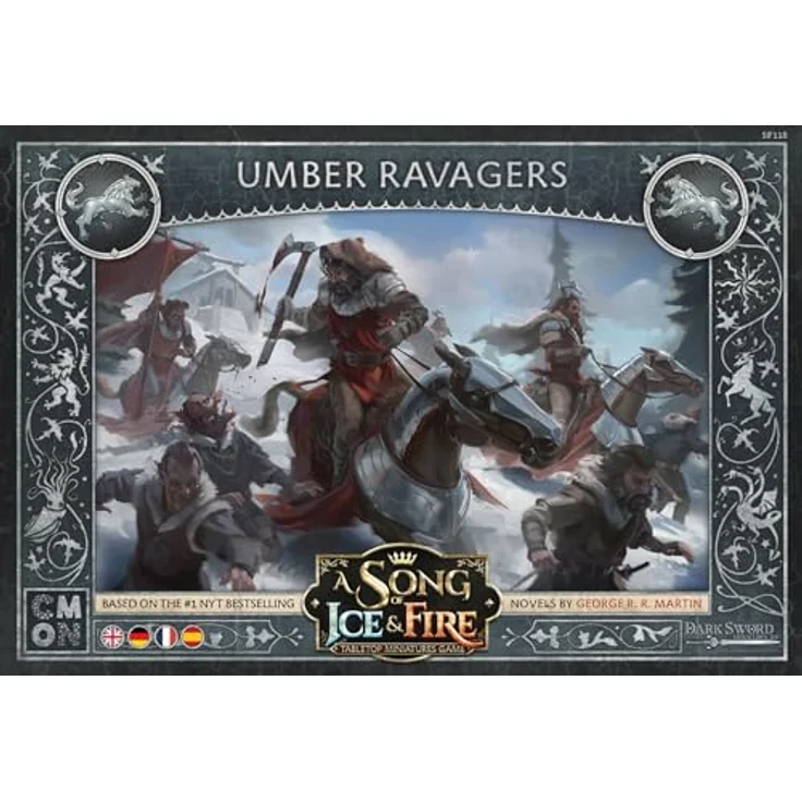 CMON A Song of Ice & Fire - Umber Ravagers, Einheiten-Erweiterung mit 4 Miniaturen und Spielkarten für Stark Starterset – Bild 2