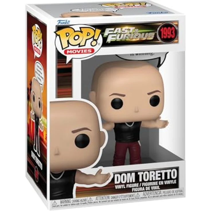 Funko POP! Vinyl Figur The Fast And The Furious, Dom Toretto #1993, detailreiches Sammlerstück mit charakteristischen Gesichtszügen – Bild 1