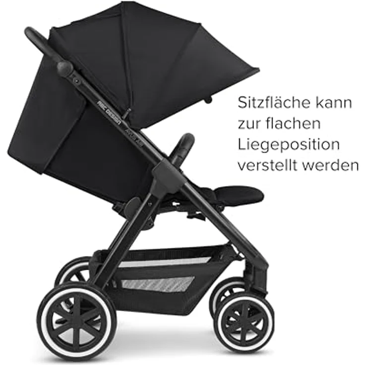 ABC Design Avus Air – Handlicher und komfortabler Buggy für den lebendigen Alltag. Mit großen Lufträdern, flacher Liegeposition und kompaktem Faltmaß – ab Geburt bis 22 kg (ink) – Bild 2