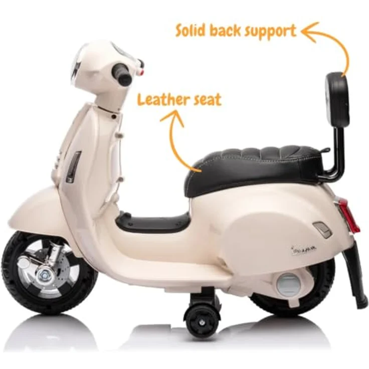 Vespa Kinder Elektro Roller 6V - Vespa GTS Mini - Offizielle Lizenz von Piaggio - Weiß – Bild 2