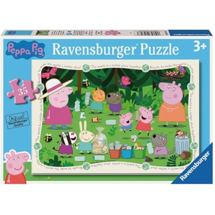 Ravensburger Peppa Pig Puzzle, 35-teiliges Jigsaw für Kinder ab 3 Jahren, pädagogisches Spielzeug zur Förderung von Feinmotorik und Konzentration, umweltfreundlich – Bild 1